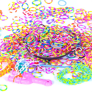 Kit de 8150 pièces de bandes de caoutchouc rondes pastel pour loom bands, jouet de couture et de tissage pour la création de bracelets d'amitié, à partir de 4 ans - Product Image 2