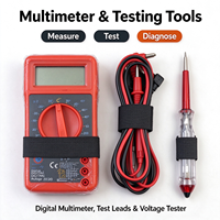 Kit d'outils à main pour électricien de 18 pièces avec multimètre numérique, sac en toile, ensemble d'outils de réparation sans perceuse électrique