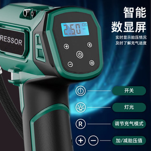 Lithium <b>Battery</b> Air <b>Pump</b> 20V LCD Display Portable Handheld Car Truck Tire Inflator - Product Image 2