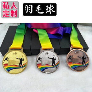 <b>Badminton</b> Medals 85g 7cm Zinc Alloy Engraved Durable For Competition - Product Image 4