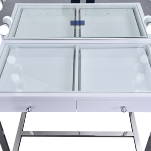 Table de vanité éclairée blanche de haute qualité pour chambre et salle de bain pour <span class=keywords><strong>dressing</strong></span> <span class=keywords><strong>en</strong></span> vente - Product Image 4