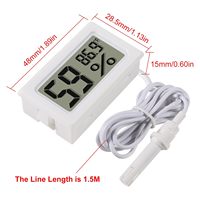 Termómetro Digital LCD con Sonda Externa para Refrigerador, Congelador, Acuario
