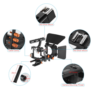 C500 Caméra Caméscope Vidéo Cage Rig Kit Film Making System pour GH4 pour Sony A7S/A7/A7R/A7RII/<span class=keywords><strong>A7SII</strong></span>/A7IV ILDC - Product Image 6