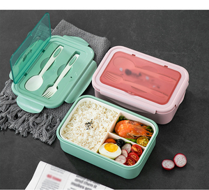 Leakproof Bento Lunch Box with Built-in Cutlery <b>Set</b> Food Grade PP5 Meal Prep Container for Office School - Product Image 5
