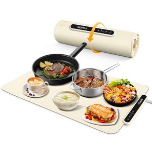 Plaque chauffante carrée en silicone souple, sans odeur, matériau de qualité alimentaire, pour table à manger domestique, à température constante, réglable - Product Image 1