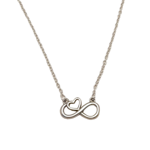 Infinity collane con scintillante Zirconia cubica ciondolo eternità rodiato <span class=keywords><strong>cuore</strong></span> <span class=keywords><strong>infinito</strong></span> placcato per i regali - Product Image 1