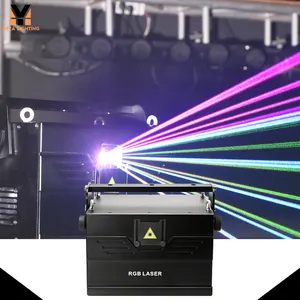 NF-906S Laser Profesional 6W 40 Psu RGB Laser Pemetaan Multi Warna Analog Modulasi Laser Kartun Pencahayaan Panggung