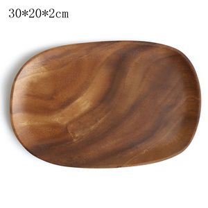 Assiettes <span class=keywords><strong>à</strong></span> dîner en bois d'acacia écologiques de qualité supérieure, 5 tailles différentes, forme irrégulière, <span class=keywords><strong>vaisselle</strong></span> décorative pour fruits, plateaux <span class=keywords><strong>à</strong></span> fromage - Product Image 4