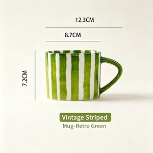 Tasse à café artisanale peinte de 8 oz, tasse à expresso <span class=keywords><strong>en</strong></span> <span class=keywords><strong>porcelaine</strong></span> durable avec soucoupe pour la restauration hôtelière - Product Image 5