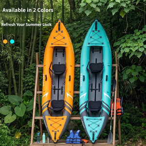 Kayak gonflable <span class=keywords><strong>pour</strong></span> deux personnes, bateau de pêche gonflable, bateau pneumatique à rames, bateau d'assaut, canoë - Product Image 5