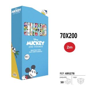 Mickey And Friends Wrapping Paper 70x200 2m Roll Party Supplies - Product Image 1