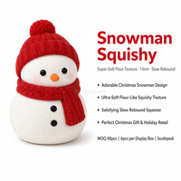 Southpeak Toy Snowman Squishy Ultra Soft Flour Fill Slow Rebound Christmas Toy Stress Relief 14cm PVC Box PDQ Display OEM WS