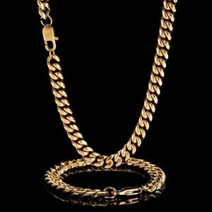 Cadenas Cubanas De Oro 4/5/6/7/8/9 MM Hip Hop collar De Acero inoxidable joyería cadena De eslabones cubanos collar De hombre chapado en oro - Product Image 1