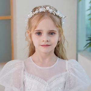 Fée bébé princesse fleur fille enfants bandeau diadème mariée cheveux accessoires couronne Halo mariage Communion casque - Product Image 6
