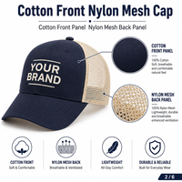 Casquette de baseball trucker en maille 112, coton à l'avant, nylon à l'arrière, respirante, personnalisable, vente en gros, été