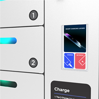 Y2 Power ZEN Pro, Casillero de Carga para Teléfonos Móviles de 6 Compartimentos, Montado en la Pared, con Sistema de Pago con Tarjeta y Pantalla Publicitaria de 14 Pulgadas, Máquina Expendedora de Carga para Teléfonos