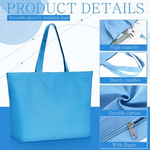 Sac fourre-tout promotionnel personnalisé en toile de coton recyclable avec poche et logo imprimé – Sacs fourre-tout naturels - Product Image 3
