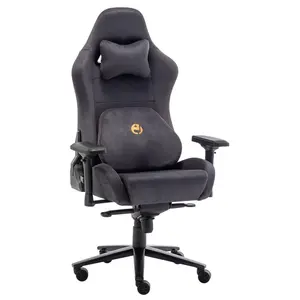 Gri ergonomik bilgisayar PC sandalye yağ köpük büyük boy yüksek geri genişletmek 450lbs kapasiteli yetişkinler için lateks yastık ile oyun sandalyesi