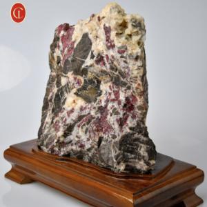 Cristal Natural de Cinábrio Vermelho com Matriz Bruta - Pedra de Energia Curativa, Coleção Mineral, Presente Decorativo Unissex - Product Image 2