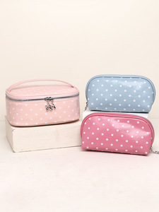 Bolsa de Maquillaje Personalizada con Diseño de Macaron y Puntos de Colores, Bolsa de Viaje para Brochas de Maquillaje y Almacenamiento de Cosméticos - Product Image 2