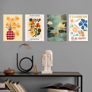 Vente chaude Jardin Style Métal Impression Couloir Mur Art Décor Marché Aux <span class=keywords><strong>Fleurs</strong></span> <span class=keywords><strong>Botanique</strong></span> Étain Impression Aimant Monté En Métal Art Affiche - Product Image 6
