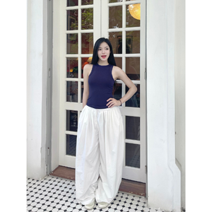 Camisetas de Mujer de Color Sólido, Estilo Coreano, Ecológicas, de Primera Calidad, Ajustadas, de Mezcla de Algodón, Manga Larga con Botones, Vietnam, MOQ Bajo - Product Image 6