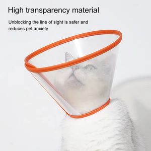 Kerah Pelindung Anjing dan Kucing Model Elizabethan dari Plastik <span class=keywords><strong>PU</strong></span>, Motif Polos Lucu, Lembut, Baru, untuk Pemulihan - Product Image 4