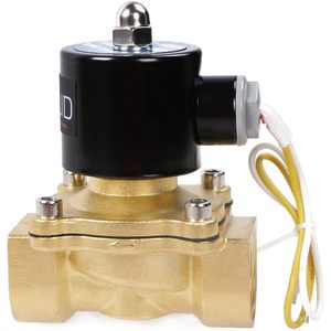 États-Unis Vanne solénoïde électrique en laiton massif 1 pouce 110V AC normalement fermée pour eau, air, huile, diesel - Product Image 4