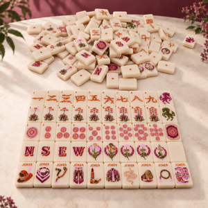 Set di Mahjong Americano di Lusso, 160 Tessere Premium in Acrilico, Motivi Incisi, Spedizione Rapida, Per Ordini all'Ingrosso, Wild Mare - Product Image 4