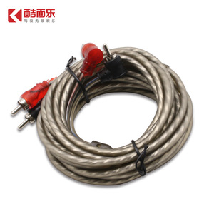 Cable de audio Kuole RCA gris de 5m, cable de audio para coche de cobre puro, macho a macho, envasado en espiral - Product Image 1