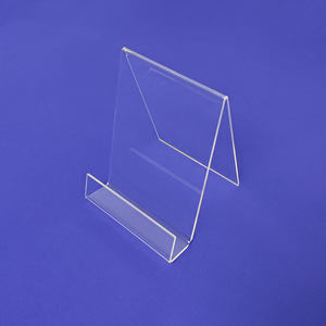מעמד ספרים שקוף מודרני בצורת V, עשוי אקריליק, לתלייה על הקיר, לתצוגת מגזינים, תמונות ותקליטורים, ידידותי לסביבה - Product Image 1