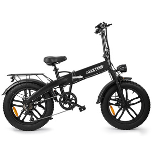 Bicicleta eléctrica plegable de montaña y urbana con cuadro de aleación de aluminio, neumáticos de 20*4 pulgadas, batería de litio de 36V 10.4AH y frenos de doble disco. - Product Image 2