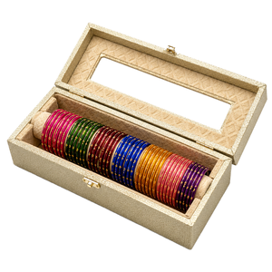 Caja de Exhibición de Lujo para Brazaletes, Diseño con Tapa Abatible, Rodillo Integrado para Brazaletes, Estuche de Almacenamiento de Joyas para Colección de Brazaletes y Adornos - Product Image 1