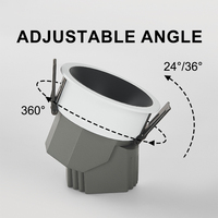 75mm Anti-Glare Led Downlight 8W à 18W Spot de Plafond Encastré Réglable En Aluminium Led Down Spot Light