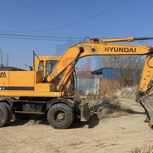 Excavatrice sur pneus Hyundai 150W-9 150-7 150 d'occasion importée de Corée, pour l'exploitation minière/la construction, avec de bonnes performances, en vente. - Product Image 2
