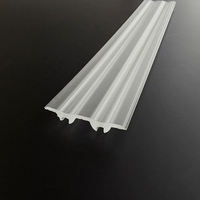 Lentille linéaire LED transparente à angle de faisceau de 90 degrés, large, transparente/givrée, extrudée, pour éclairage, pour profils et diffuseurs de canaux