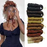Cheveux synthétiques French Curl 12 pouces 150g pour tresses, mèches soyeuses pour tressage, extensions de cheveux Yaki Passion Twist