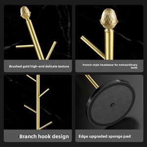 Appendiabiti <span class=keywords><strong>da</strong></span> terra minimalista in ottone a forma di ramo d'albero, moderno e di lusso leggero per soggiorno e <span class=keywords><strong>camera</strong></span> <span class=keywords><strong>da</strong></span> <span class=keywords><strong>letto</strong></span> - Product Image 4