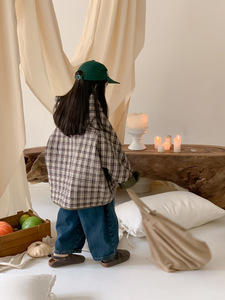 เสื้อแจ็คเก็ตเด็กผู้หญิงฤดูหนาวสไตล์เกาหลีลายตารางหมากรุกมีฮู้ดบุผ้าฝ้ายเสื้อแจ็คเก็ตเด็กแบบลำลองและอเนกประสงค์เสื้อแจ็คเก็ตหนา - Product Image 5