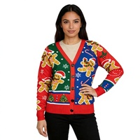 Pull décontracté de Noël à col en V et manches longues, personnalisable en gros