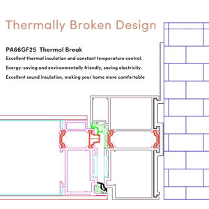 OUNA American Energy Efficient Residential Thermal Break Aluminum Front Entry <strong>Door</strong> With Smart Lock Entrance <strong>Door</strong> - Product Image 3
