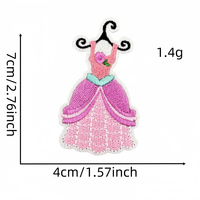 Patchs brodés personnalisés à coller au fer, à prix avantageux, en vente flash, avec un thème de petite fille princesse kawaii, pour la décoration