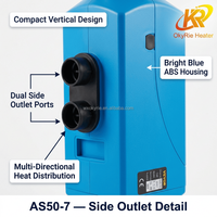 OkyRie AS50-7 5KW Reiner Diesel-Luftstandheizer mit Aluminiumgehäuse 12V 24V für Yacht, Wohnmobil und Offroad-Fahrzeuge