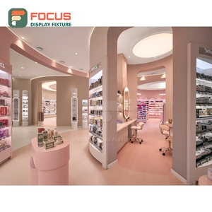 Expositor Moderno de Madera y Cristal para Cabello Humano, Estante de Exhibición de Múltiples Niveles para Tiendas - Product Image 2