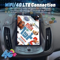 Lecteur vidéo de navigation Écran Tesla 10,4 pouces Autoradio pour Ford Kuga C-max Escape 2013 2015 2018 Android 13 Unité principale CarPlay GPS