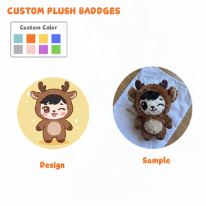 Custom Plush Toys Manufacturer Supplier Soft Antler Costume Character Badge Brand Event <strong>Merchandise</strong> Keychains Plushie Toy Custom - Product Image 1