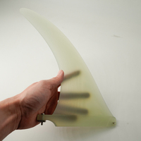 Aileron de surf CNC haute performance, logo OEM personnalisé, 8 pouces, aileron simple, fabrication CNC, pour longboard