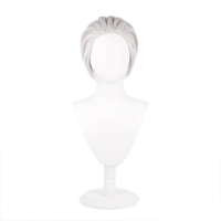 Perruques Ainizi prêtes à être expédiées, version queue de cheval, gris argenté, cosplay Uzui Tengen de Demon Slayer pour hommes