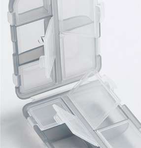 定制标志10格塑料每周药盒储物盒厚药盒便携式旅行药盒坚固材料 - Product Image 3