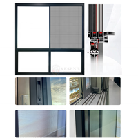 Ventanas Corredizas de Aluminio con Certificación CE, Diseño a Prueba de Huracanes, Ventanas Corredizas de Doble Vidrio para Casa